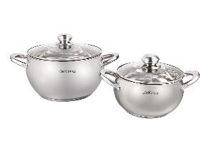 Set 2 oale inox cu capac Dekassa DK-3314 DK-3314