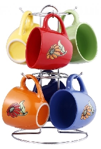 Set 6 cani ceramica flower Vabene VB-1814