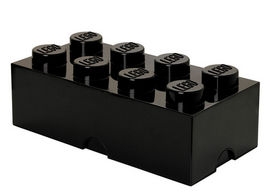 Cutie depozitare LEGO 2x4 negru