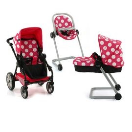 Set Carucior Papusi I\coo Grow With Me - Dotty Pink - MGZ888449