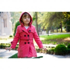 Paltonas casual de iarna pentru fetite Coral Doll - Coral