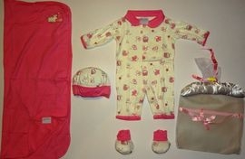 Set hainute bebelusi 4 piese Pink Cat