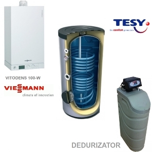 Centrala Vitodens 100-W 35 Boiler solar 300 Dedurizator