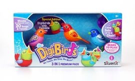 Set trei pasari interactive DigiBirds varianta 1 - NCR88028-1