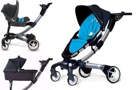 Carucior Origami 3in1 sport landou si scaun auto bleu - PJB50