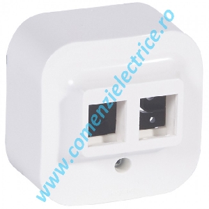 ADAPTOR CONECTOR 2XRJ45 KEYSTONE LEGRAND FORIX, ALB