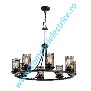 Candelabru Blake 955BLAKE8 negru 8xE27 A++