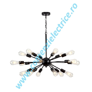 Candelabru Jackson 955JACKSON18 negru 18xE27 A++