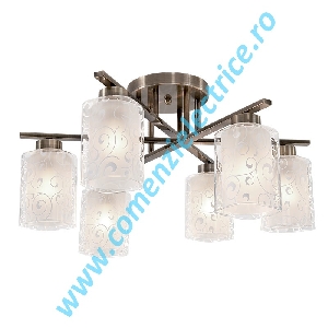 Candelabru Lexi 955LEXI6/AB aur antic 6xE27 A++