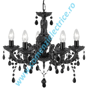 Candelabru Marie Therese 1455-5BK crom E14 5x60W