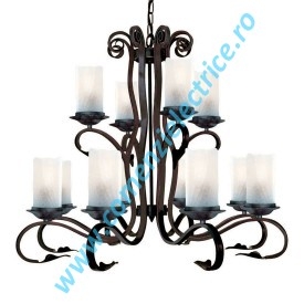 Candelabru Scroll 7912-12BK fier rustic E27 12x60W