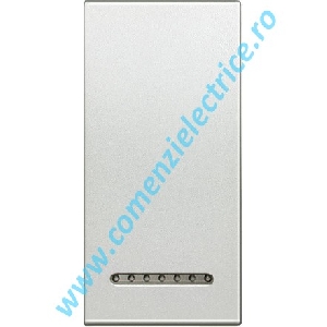 CAPAC TASTA ZAMAK ARGINTIU 1 MODUL LIVING LIGHT BTICINO