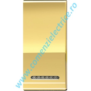 CAPAC TASTA ZAMAK ICE GOLD (AURIU GHEATA) 1 MODUL LIVING LIGHT BTICINO