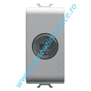 CONECTOR AUDIOFONIC (PRIZA SEMNAL) GEWISS CHORUS, 1 MODUL, TITAN