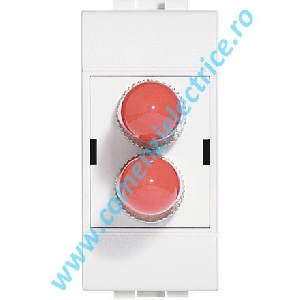 CONECTOR DE CUPLARE PENTRU FIBRA OPTICA ST 1 MODUL ALB LIVING LIGHT BTICINO