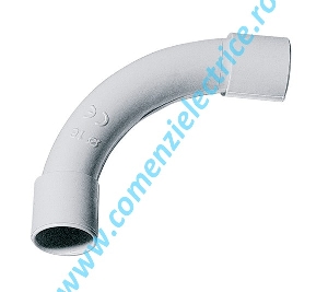 COT PVC LUNG 90 DIAMETRU 16MM IP40 GRI