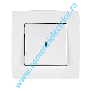 INTRERUPATOR SIMPLU CU LED 10A ELMARK CITY ALB METALIZAT