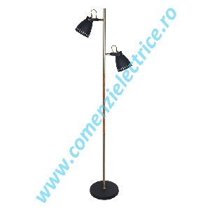 Lampadar Tom 955TOM1F nisip negru-aur antic 2xE27 A++