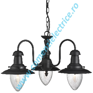 Lustra Fisherman 5333-3BK negru E27 3x60W