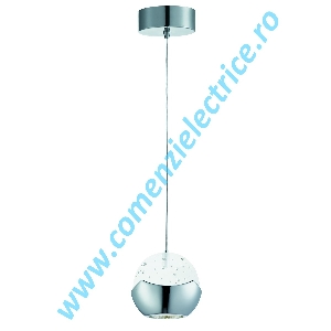 Lustra Iceball 7351-1CC crom LED 6W 300LM lumina calda