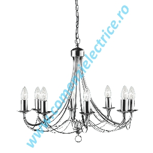 Lustra Maypole 6348-8SS satin silver E14 8x60W