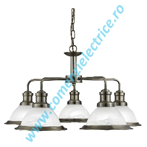 Pendul Bistro 1595-5AB aur antic E27 5x40W