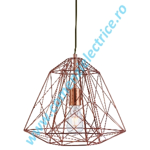 Pendul Geometric Cage 7271CU cupru finisat E27 60W