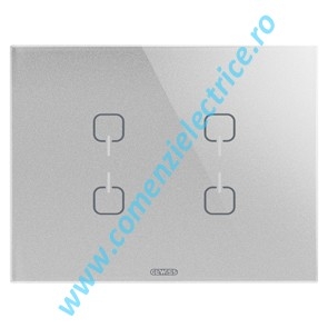 PLACA (RAMA) GEWISS CHORUS ICE TOUCH KNX, 4 SIMBOLURI, TITAN