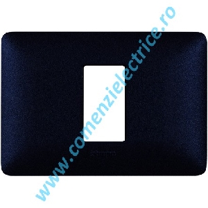 PLACA (RAMA) ORNAMENT BTICINO MATIX, 1 MODUL, ALBASTRU MERCUR