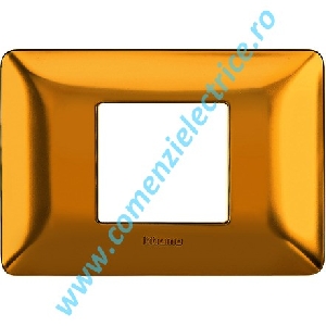 PLACA (RAMA) ORNAMENT BTICINO MATIX, 2/3 MODULE, AURIU SATINAT