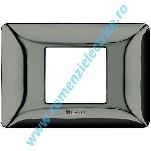 PLACA (RAMA) ORNAMENT BTICINO MATIX, 2/3 MODULE, CROM LUCIOS