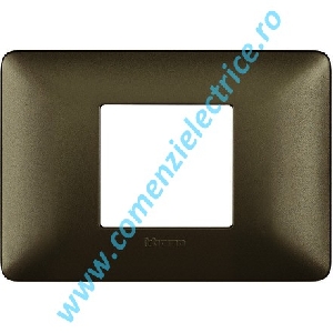 PLACA (RAMA) ORNAMENT BTICINO MATIX, 2/3 MODULE, TITANIU