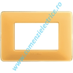 PLACA (RAMA) ORNAMENT BTICINO MATIX, 3 MODULE, AMBRA