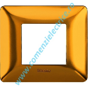 PLACA (RAMA) ORNAMENT BTICINO MATIX, 3 MODULE, AURIU SATINAT