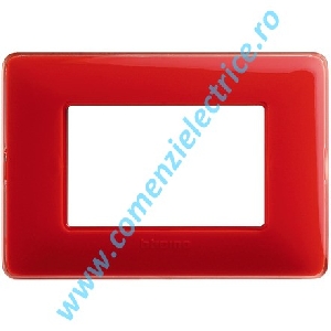 PLACA (RAMA) ORNAMENT BTICINO MATIX, 3 MODULE, CORAL