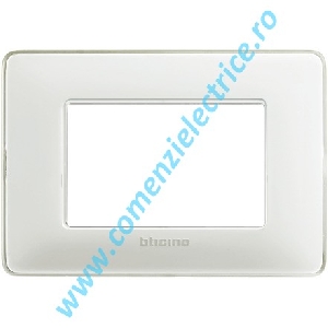 PLACA (RAMA) ORNAMENT BTICINO MATIX, 3 MODULE, ICE (GHEATA)