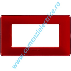 PLACA (RAMA) ORNAMENT BTICINO MATIX, 4 MODULE, CORAL