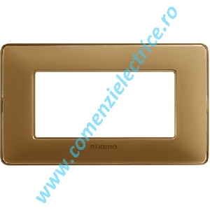 PLACA (RAMA) ORNAMENT BTICINO MATIX, 4 MODULE, OCRU