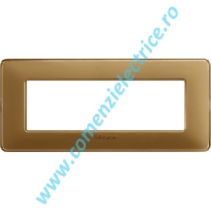 PLACA (RAMA) ORNAMENT BTICINO MATIX, 6 MODULE, OCRU