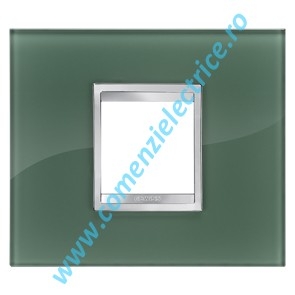 PLACA (RAMA) ORNAMENT GEWISS CHORUS FLAT STICLA, 2 MODULE, VERDE DARK