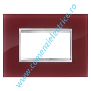 PLACA (RAMA) ORNAMENT GEWISS CHORUS FLAT STICLA, 4 MODULE, BURGUND CLASIC