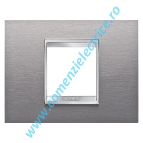 PLACA (RAMA) ORNAMENT GEWISS CHORUS LUX OTEL, 2 MODULE, INOX PERIAT