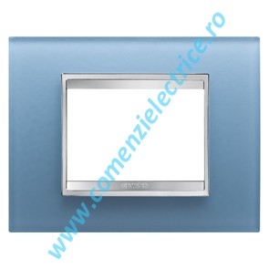 PLACA (RAMA) ORNAMENT GEWISS CHORUS LUX STICLA, 3 MODULE, AQUAMARINE