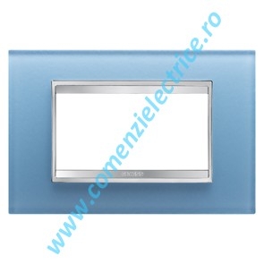 PLACA (RAMA) ORNAMENT GEWISS CHORUS LUX STICLA, 4 MODULE, AQUAMARINE