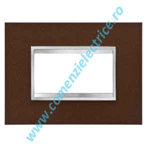 PLACA (RAMA) ORNAMENT GEWISS CHORUS METAL, 4 MODULE, FIER OXIDAT