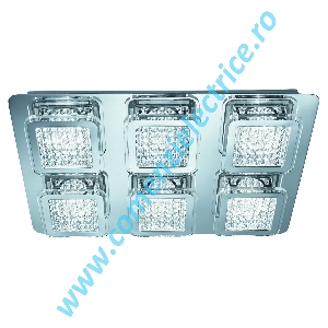 Plafoniera Quadrant 7326-6CC crom LED 3600LM 36W lumina calda