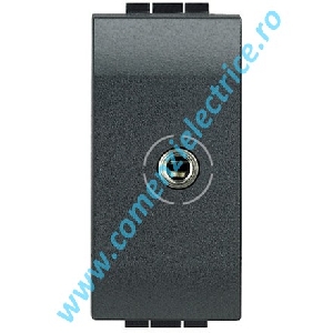 PRIZA (CONECTOR) AUDIO VIDEO JACK 3.5 1 MODUL ANTRACIT LIVING LIGHT BTICINO