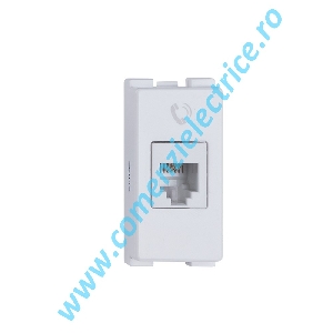 PRIZA TELEFON ELMARK LECCE 1 MODUL ALB