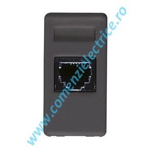 PRIZA TELEFON RJ11 GEWISS SYSTEM, NEGRU