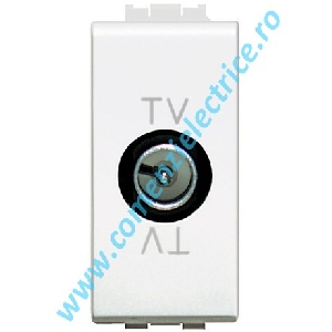 PRIZA TV CU ADAPTOR DE IMPEDANTA 1 MODUL ALB LIVING LIGHT BTICINO